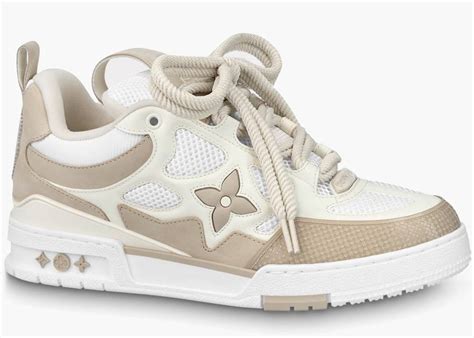 louis vuitton mens trainers white|louis vuitton beige white trainer.